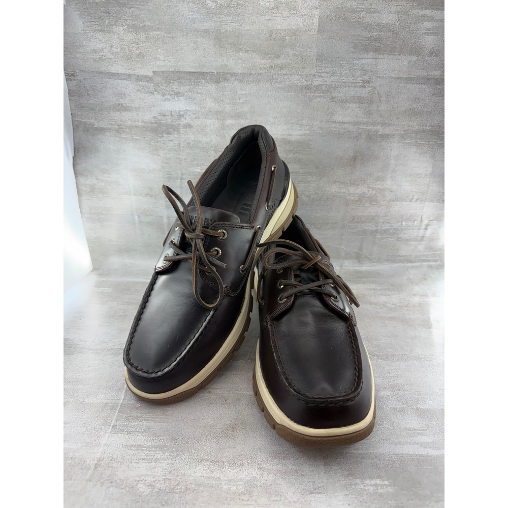 Sperry Gold Cup Billfish Plushwave Boat Shoes Men Sz 11.5 Dark Brown Leather